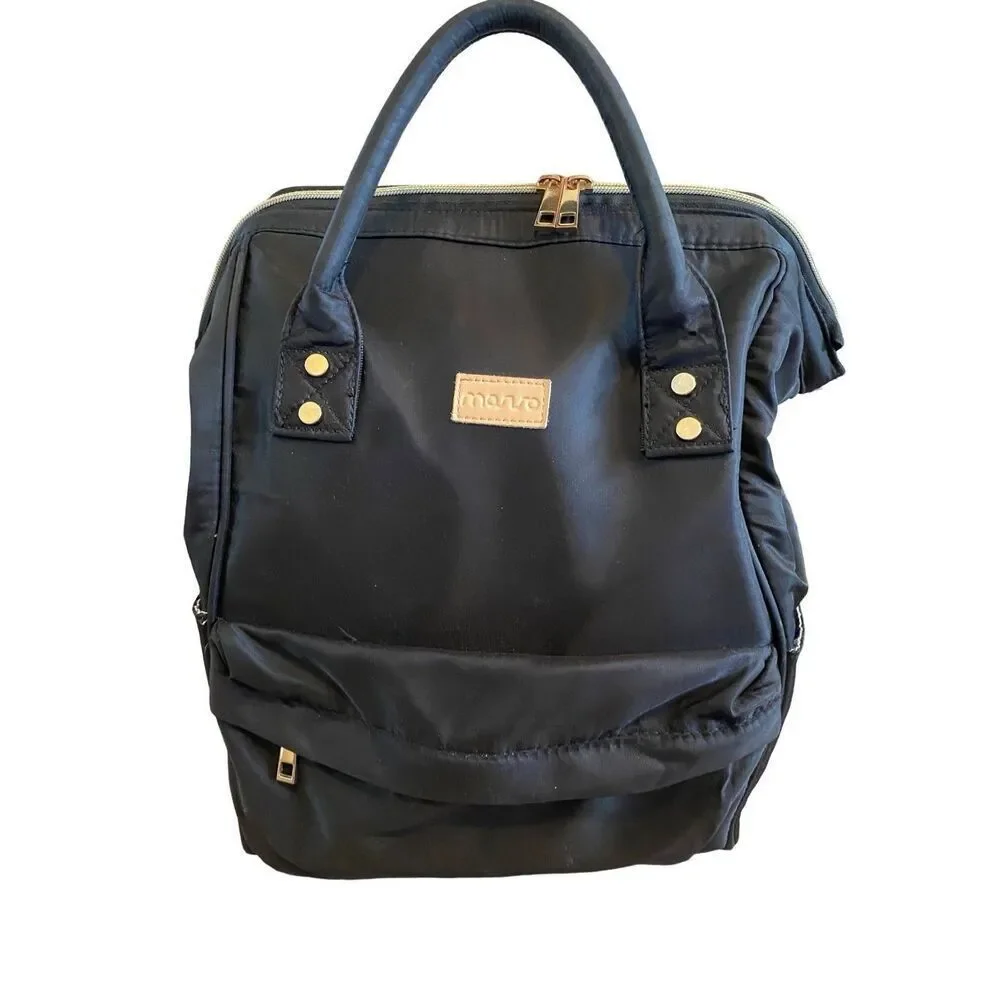 Manso Black School Backpack Bag Travel Vacation